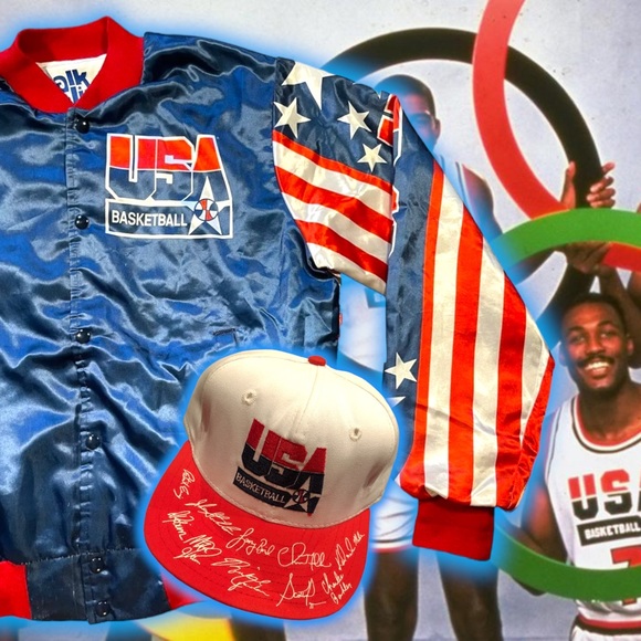 π Vintage π 1992 USA πΊπΈ Dream Team π Fanimation Chalk Line Jacket π§₯ - Picture 6 of 7